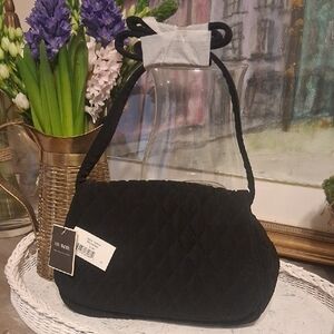 Chic Black Quilted Shoulder Bag